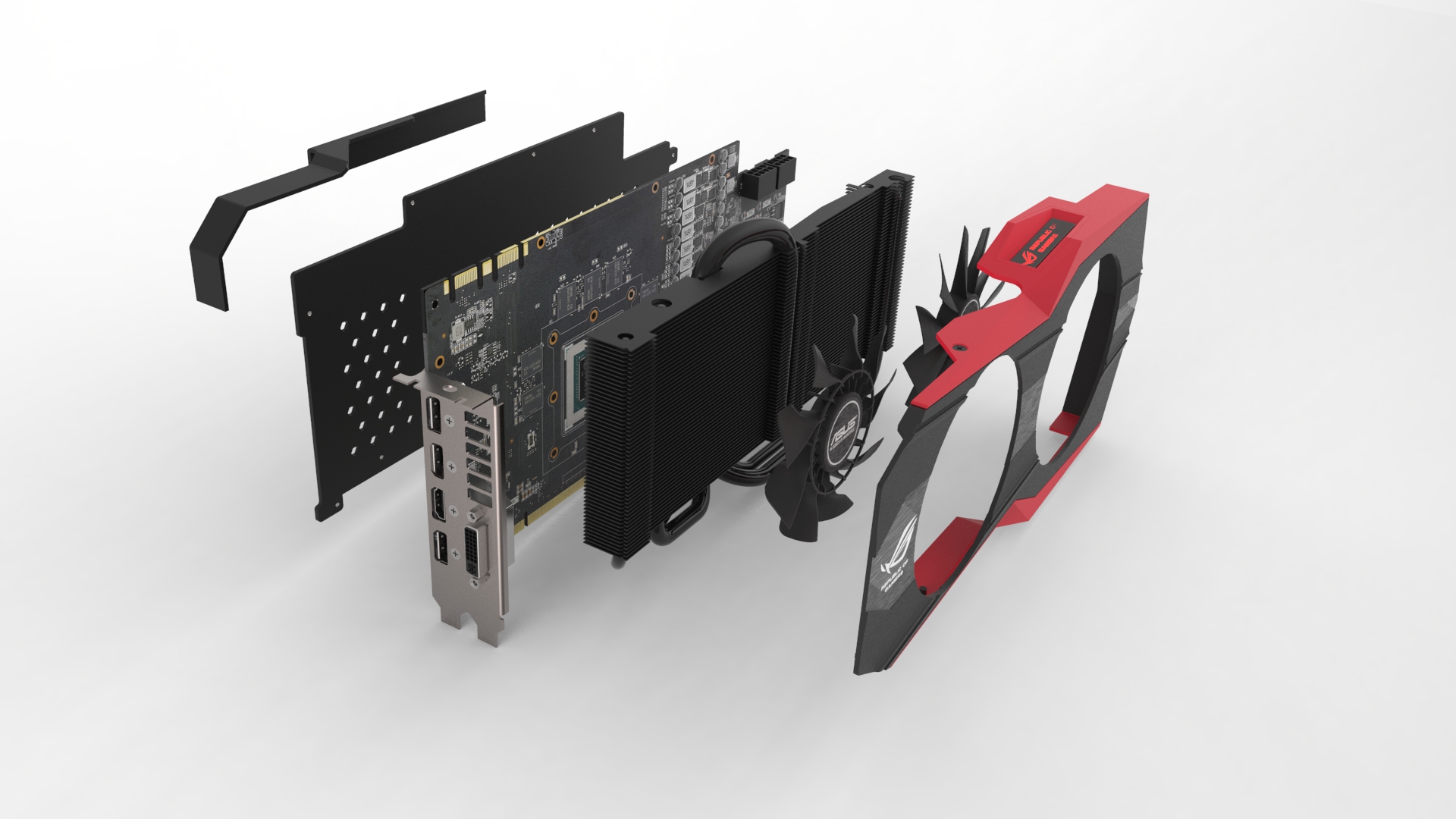 دانلود فایل سه بعدی کارت گرافیک Asus GTX 980 Matrix