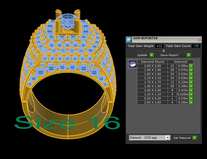 دانلود فایل سه بعدی انگشتر سایز 16